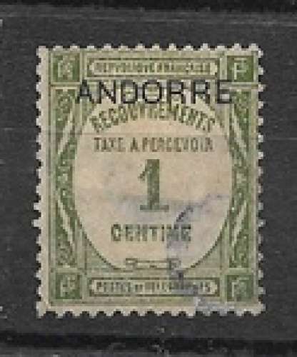 Andorre oblitéré YT taxe 9