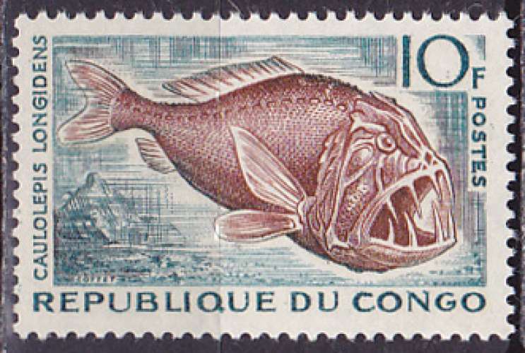 Timbre neuf ** n° 147(Yvert) Congo 1961 - Poisson