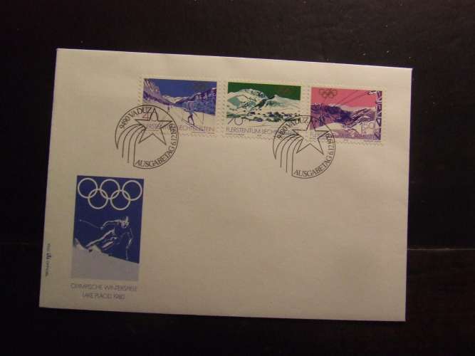 LIECHTENSTEIN 1980 OLIMPIADI FDC