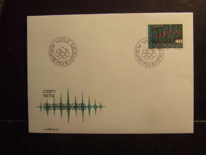LIECHTENSTEIN 1972 EUROPA FDC