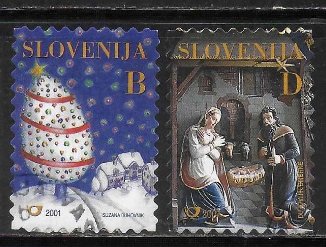 Slovénie Y&T n° 344/45 - Oblitéré / Used  - 2001