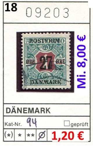 Danemark 1918 - Michel 94 Y - oo oblit.- 
