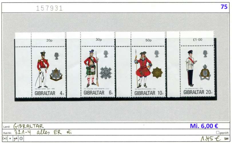 Gibraltar 1975 - Michel 321-324 - ** neuf mnh - 