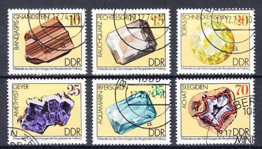 ALLEMAGNE DE L'EST - DDR - 1974 - O - YT 1687 / 1692