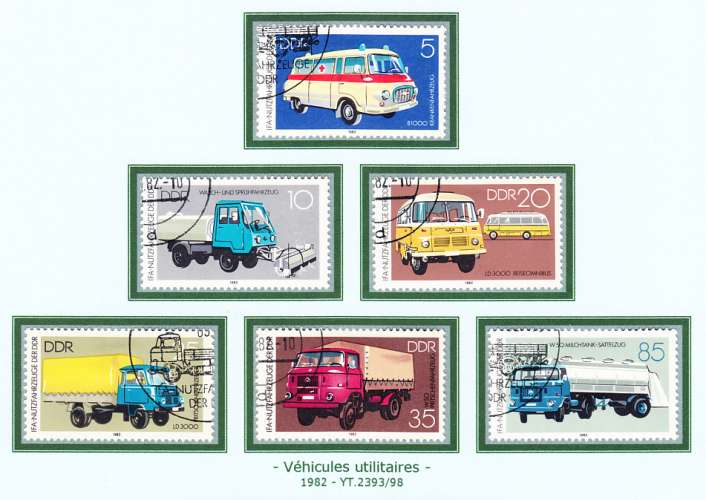 ALLEMAGNE DE L'EST - DDR - 1982 - O - YT.  2393 / 2398