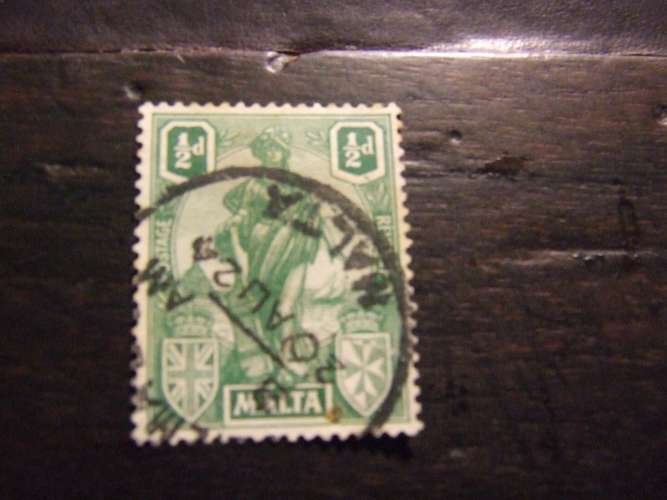 MALTA 1922 ALLEGORIA 1/2 p USATO