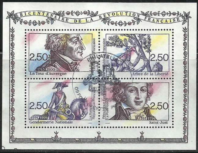 France 1991 - BF 13 oblitéré - 2700 2701 2702 2703 