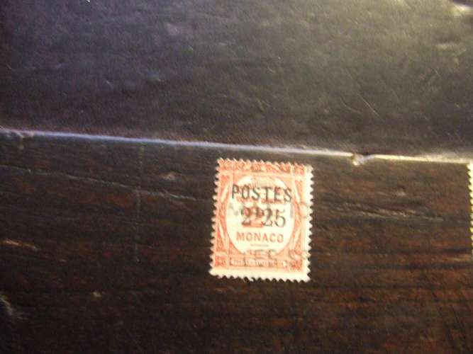 MONACO 1937 SEGNATASSE 2,25 su 2 f USATO 