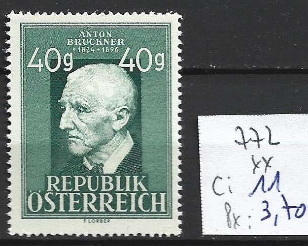 AUTRICHE 772 ** côte 11 € 