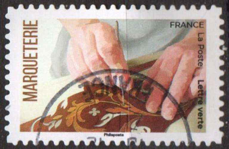 2023 - Adhésif YT N° 2258 - Métiers d'Excellence Marqueterie - Cachet rond