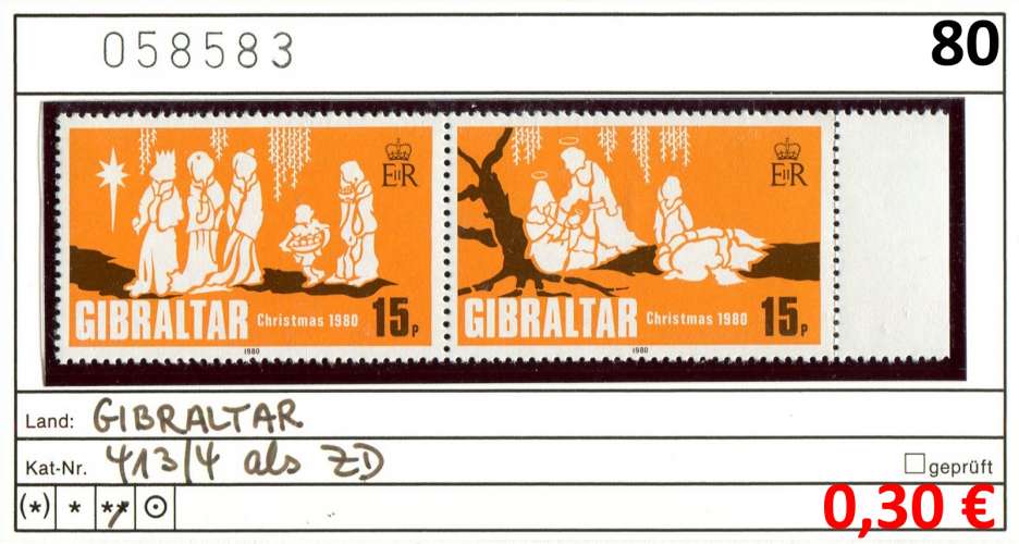 Gibraltar 1980 - Michel 413-414 - ** neuf mnh - 