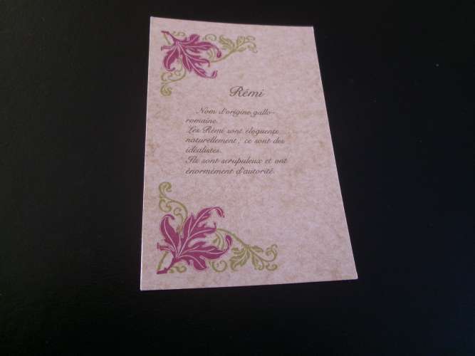 BELLE CARTE FANTAISIE PRENOM..