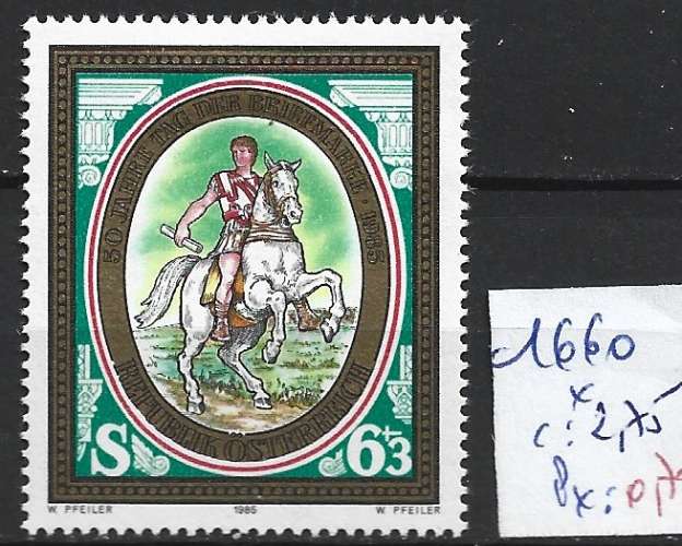 AUTRICHE 1660 * côte 2.75 € 