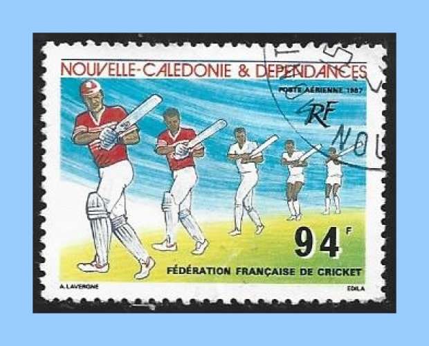 Nouvelle Calédonie N° PA 256 Obl. Cricket 1987