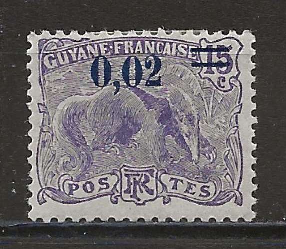 GUYANE  ANNÉE 1922 Y.T N°92 NEUF*