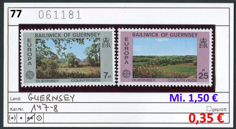 Guernesey 1977 - Michel 147-148 - ** neuf mnh - 