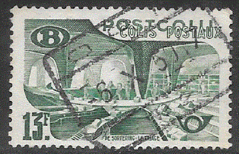 Belgique - YT  Colis postaux 324  obl - Triage des colis (1950) 