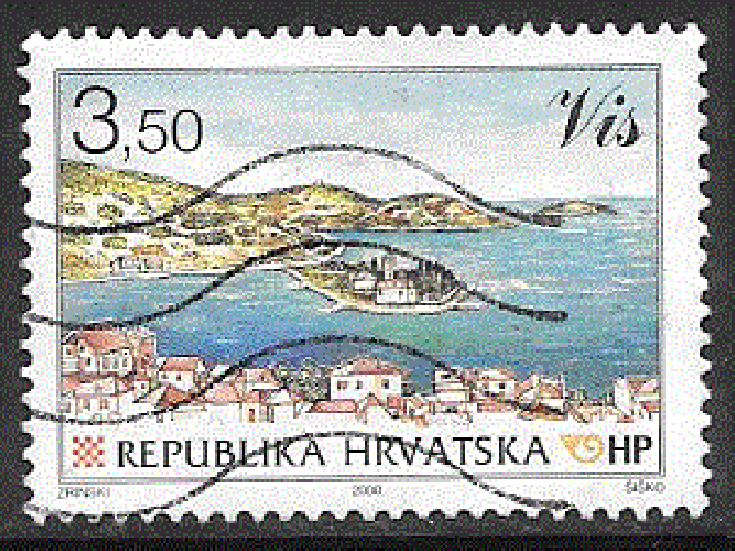 Croatie - YT  530  obl - Île de Vis (2000) 