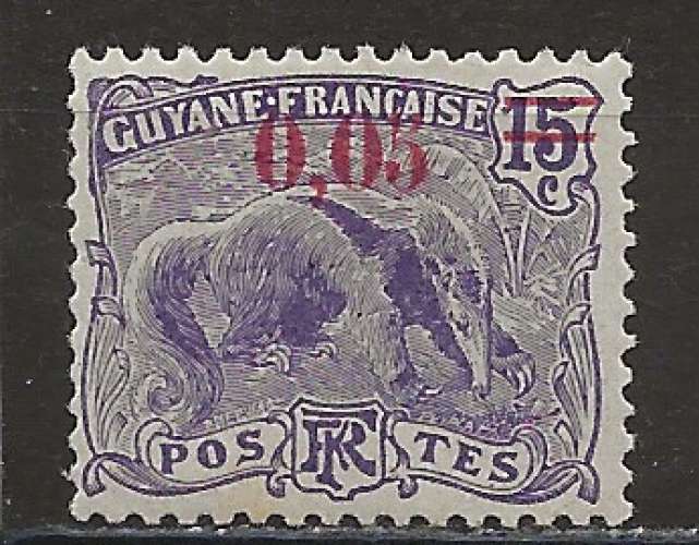 GUYANE  ANNÉE 1922 Y.T N°94 NEUF*