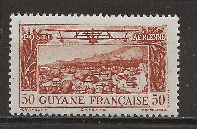 GUYANE  POSTE AERIENNE ANNÉE 1942 Y.T N°20 NEUF** 