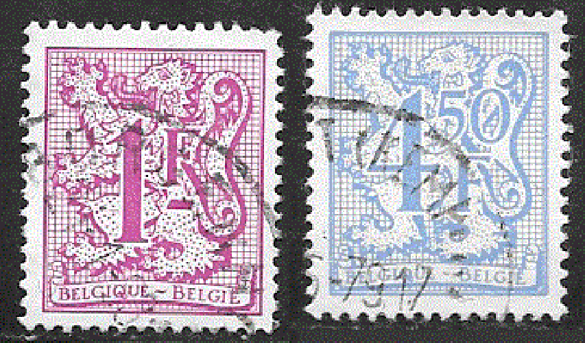 Belgique - YT  1844 + 1845   obl  - Lion héraldique (1977) 