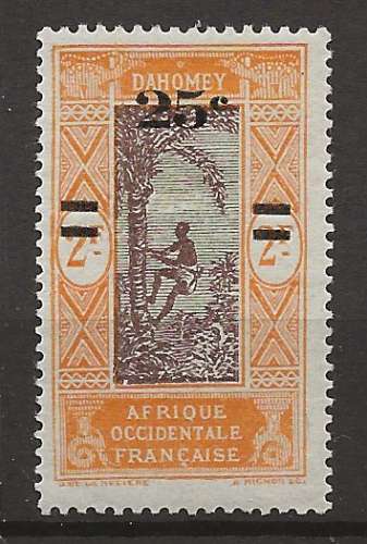 DAHOMEY  ANNÉE 1922 Y.T N°69 NEUF* 