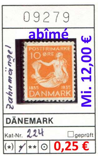 Danemark 1935 - Michel 224 - * mh