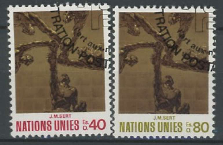 O.N.U. Office de Genève oblitéré N° 28 / 29