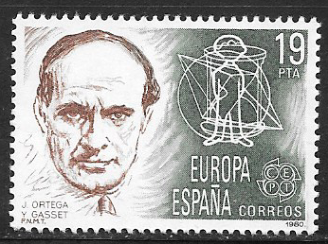 Espagne - YT  2215  ** - Europa - José Otegar y Gasset (1980) 