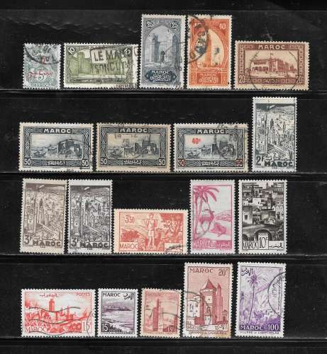 MAROC  19 Oblitérés (n °312/* MH)  lot lotto