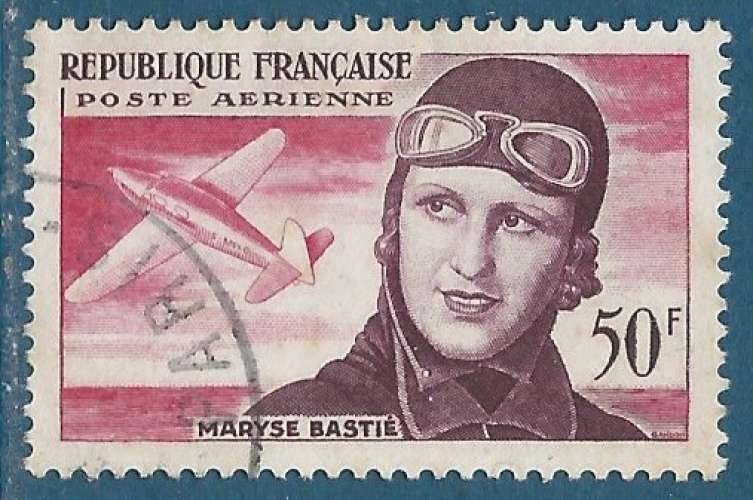 Poste aérienne N°34 Maryse Bastié oblitéré