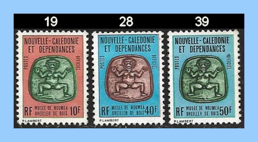 Nouvelle Calédonie Taxe N° 19 - 28 - 39 (*) NSG (1973-86)