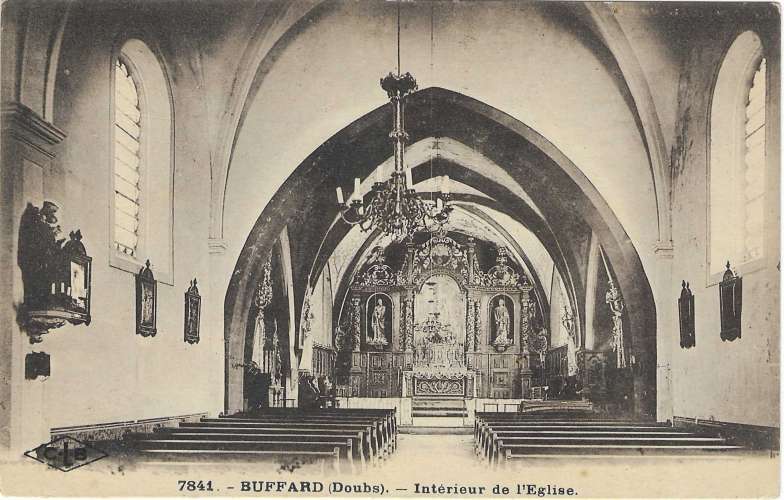 CPA - DOUBS - BUFFARD, Intérieur de l'Eglise
