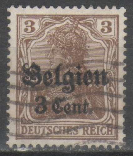 Belgique - Occupation allemande 1916 - Germania 3 c. sur 3 p.