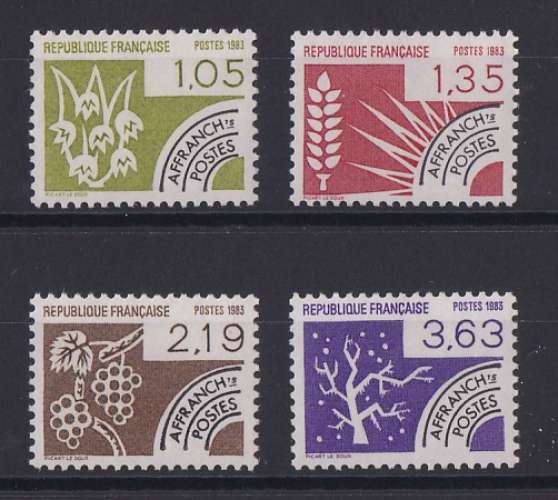 FRANCE.   YT  Préoblitérés n° 178/181   neuf *   1983