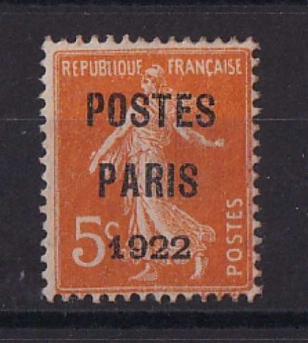 FRANCE.   YT  Préoblitérés n° 30   neuf *   1922