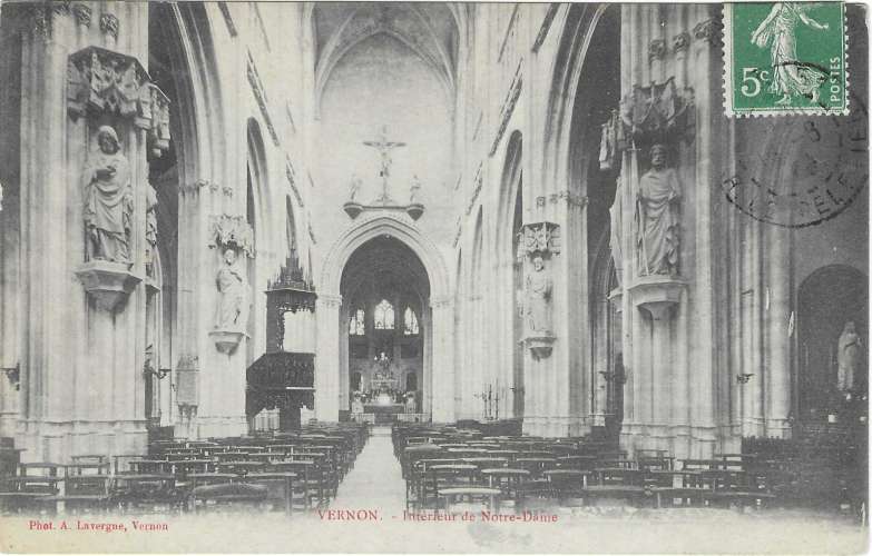 CPA - EURE - VERNON, Intérieur de Notre-Dame