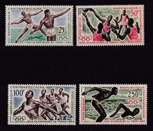 CENTRAFRIQUE   YT   PA n° 22/25    neuf **    1964