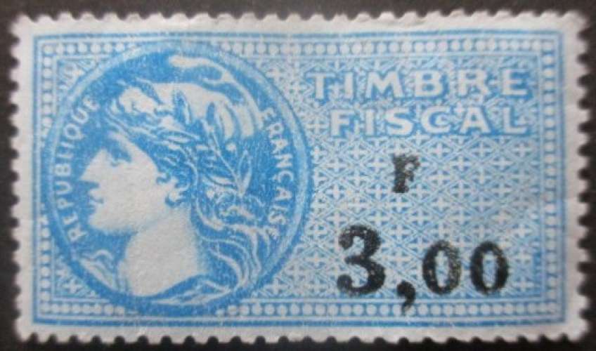 FRANCE timbre fiscal 3F neuf **