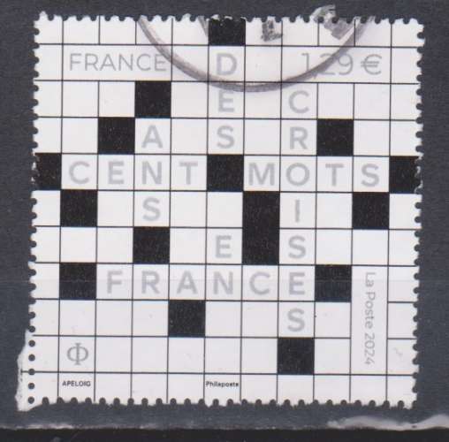 France 2024 - Mots croisés (cachet rond) 