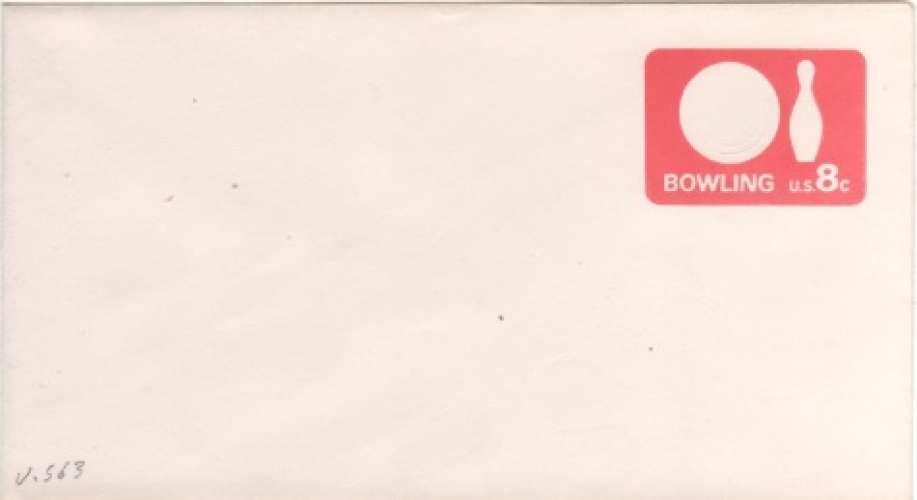 Entier enveloppe : bowling (1971) - Scott U 563 **