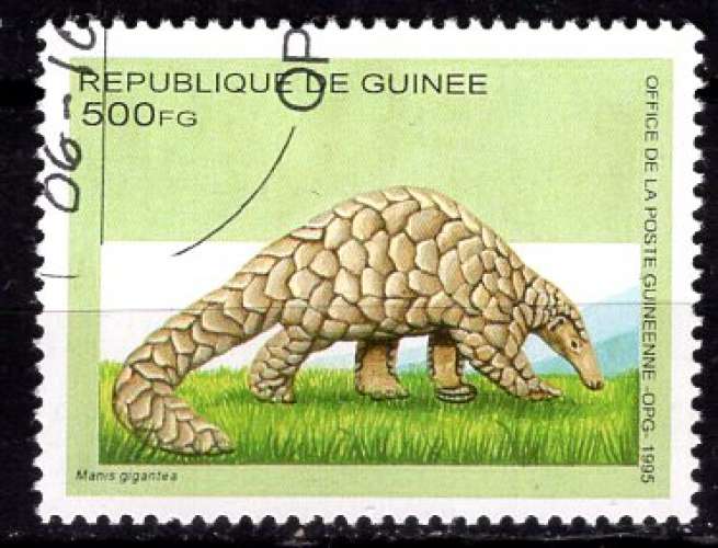 GUINEE 1995 ANIMAUX LE PANGOLIN GEANT  OBLITERE