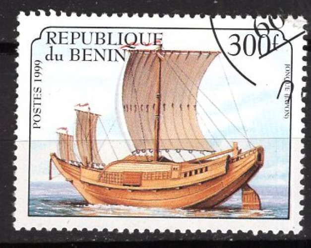 BENIN 1999 LES BATEAU LA JONQUE OBLITERE