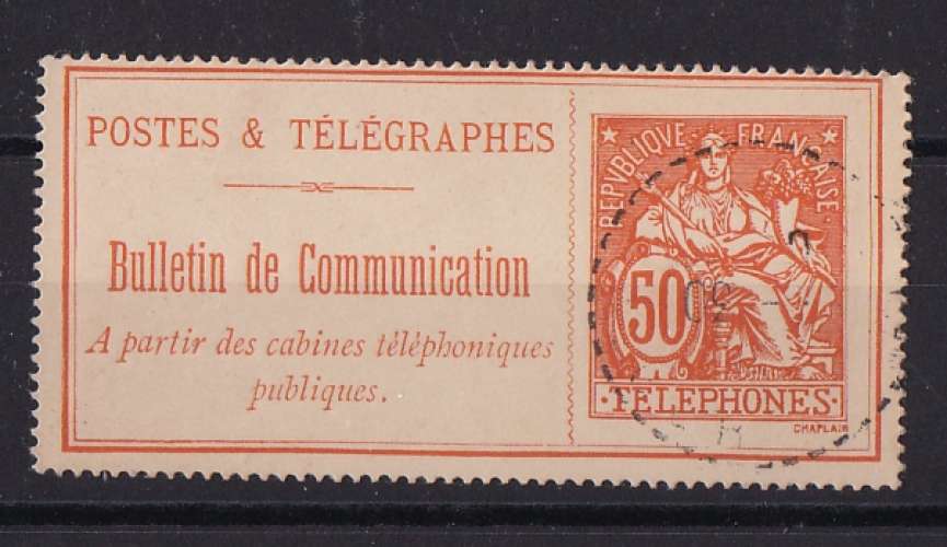 FRANCE.   YT  Timbres téléphone  n° 27   oblitération Algérie    1900
