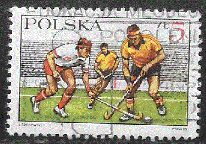 Pologne  - YT  2802  obl  - Hockey sur gazon (1985) 