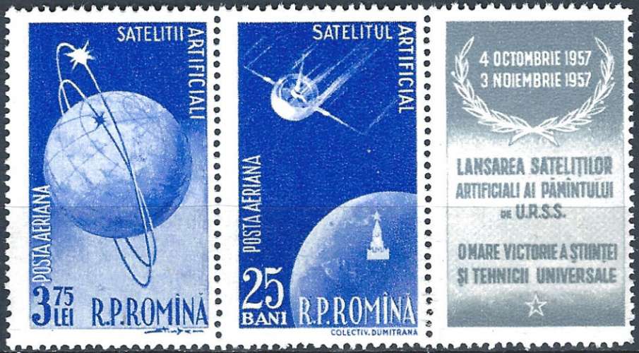 Roumanie - 1957 - Y & T n° 69 & 71 Poste aérienne - MNH