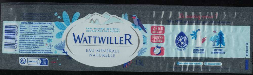 France Etiquette Eau Minérale Naturelle Wattwiller Le Saviez-vous ?