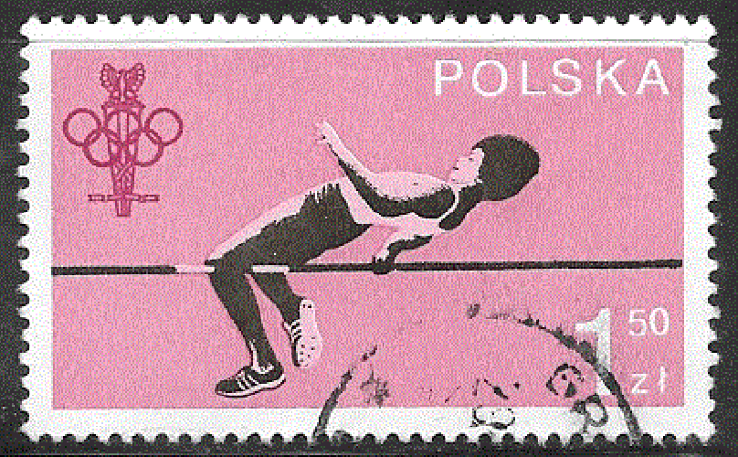 Pologne  - YT  2437  obl  - Saut en hauteur  (1979) 