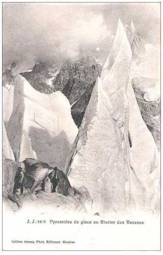 74 - Chamonix - Pyramides de glace au glacier des Bossons