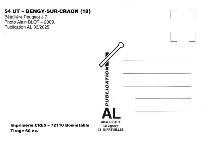 *AL UT 49 à 60 - Lot de 12 cartes postales - Véhicules Utilitaires